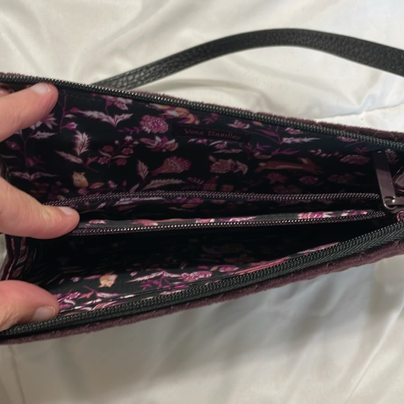 Vera Bradley NWT Iconic RFID Slim Wristlet Velvet Quilt Texture BlackBerry Wine - Picture 7 of 8